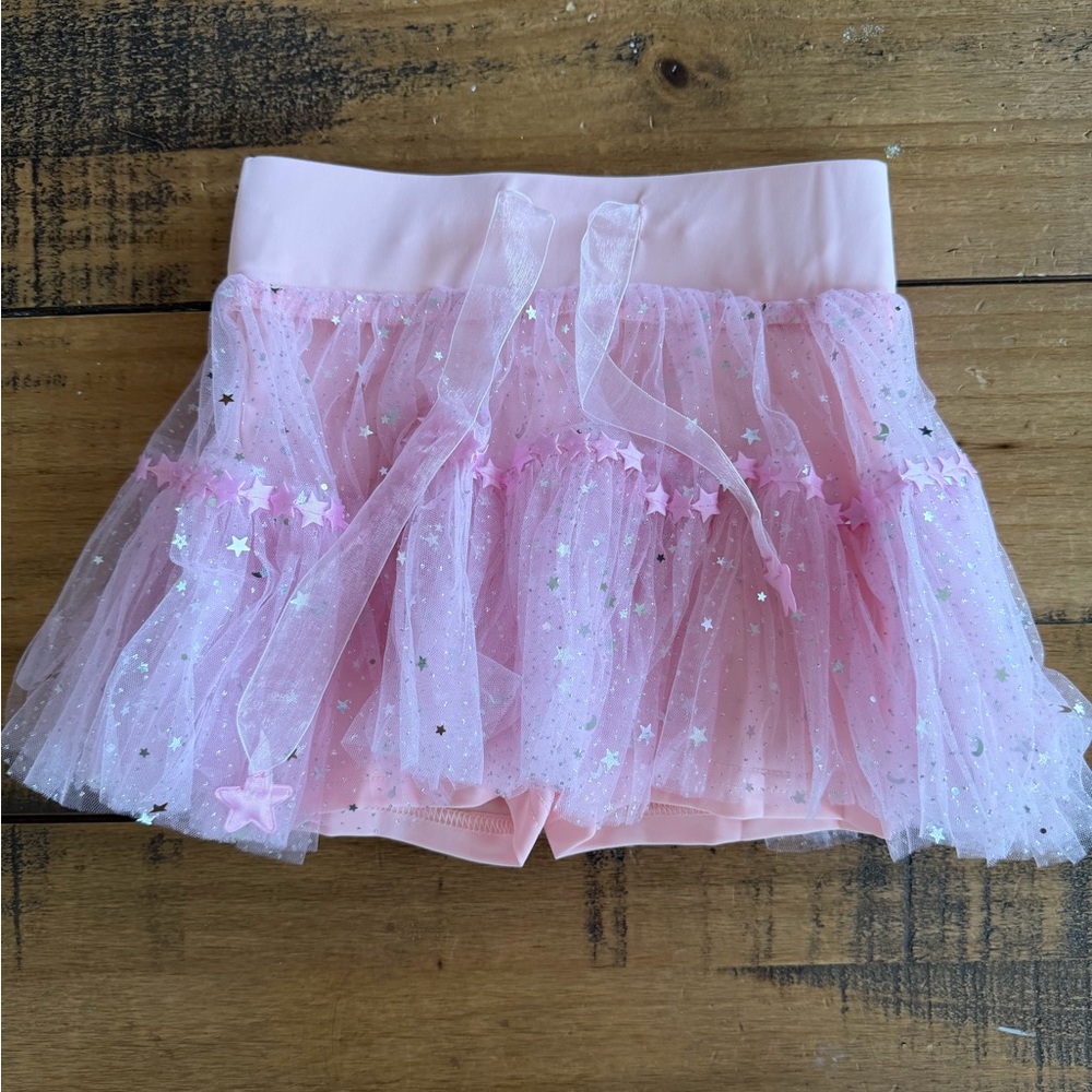 Sparkling Pink Starry Kids Skirt